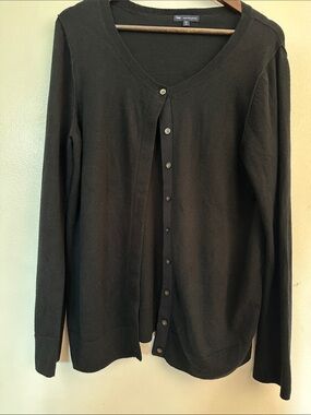 GAP Black Button-Up Cardigan